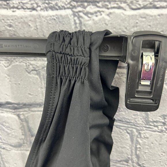 Catalina Swimwear Black 1 Piece Swimsuit Size M Ruffle Smocked Deep Plunge NWT - Picture 9 of 12